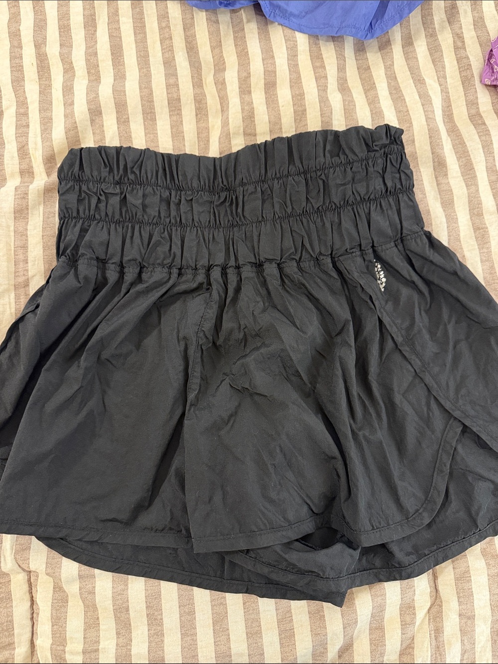 FP Movement by Free People Black Smocked-Waist Skort